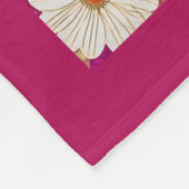 ピンクフローラフリースブランケット フリースブランケット (角)