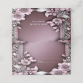 ピンクフローラフレーム座席表 プレイスカード (外部開封)