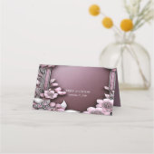 ピンクフローラフレーム座席表 プレイスカード (裏面)