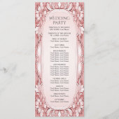 ピンクフローラフレーム結婚式 プログラム (裏面)