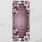 ピンクフローラフレーム結婚式 プログラム (裏面)