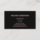 ピンクフローラフローリスト 名刺 (裏面)