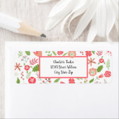 ピンクフローラブケッツ – 差出人住所ラベル ラベル (インサイチュ)