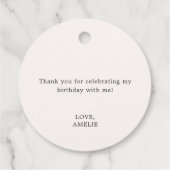 ピンクフローラブックテーマ誕生日 フェイバータグ (裏面)