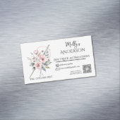 ピンクフローラブティック裁縫&リカーズ マグネット名刺 (インサイチュ)