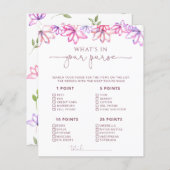 ピンクフローラブライダルシャワーゲーム (正面/裏面)