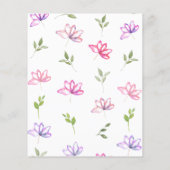 ピンクフローラブライダルシャワーゲーム (裏面)