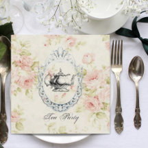 ピンクフローラブライダルシャワーティーパーティの招待状