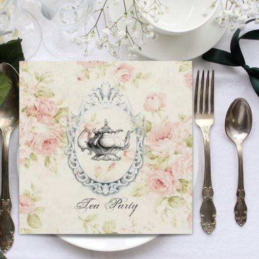 ピンクフローラブライダルシャワーティーパーティの招待状 招待状