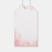 ピンクフローラブライダルシャワーティーパーティーありがとうギフト ギフトタグ (裏面)