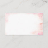 ピンクフローラブライダルシャワーティーパーティーおむつラッフル エンクロージャーカード (裏面)