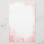 ピンクフローラブライダルシャワーティーパーティーアドバイスカード (裏面)