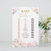 ピンクフローラブライダルシャワーティーパーティーベビー特性 (スタンド正面)