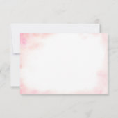 ピンクフローラブライダルシャワーティーパーティー サンキューカード (裏面)