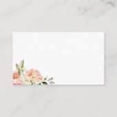 ピンクフローラブライダルシャワーディスプレイシャワー エンクロージャーカード (裏面)