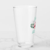 ピンクフローラブライダルシャワーパーソナライズされた飲み物用品 タンブラーグラス (右)