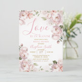 ピンクフローラブライダルシャワーブライダルブランチ招待状 招待状 (スタンド正面)