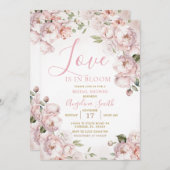 ピンクフローラブライダルシャワーブライダルブランチ招待状 招待状 (正面/裏面)