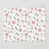 ピンクフローラブライダルシャワーレシピカード (裏面)