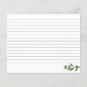 ピンクフローラブライダルシャワーレシピカード (裏面)