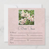 ピンクフローラブライダルシャワー招待 シーズンカード (正面)