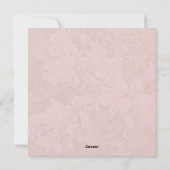 ピンクフローラブライダルシャワー招待 シーズンカード (裏面)