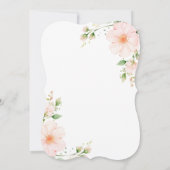 ピンクフローラブライダルシャワー招待 招待状 (裏面)