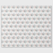 ピンクフローラブライダルシャワー ラッピングペーパー (フラット)