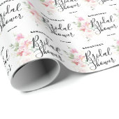 ピンクフローラブライダルシャワー ラッピングペーパー (ロールコーナー)