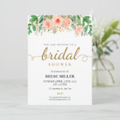 ピンクフローラブライダルシャワー 招待状 (スタンド正面)