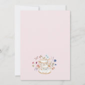 ピンクフローラブライダルティーパーティー 招待状 (裏面)