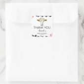 ピンクフローラブラック牛プリントベビーシャワー スクエアシール (バッグ)