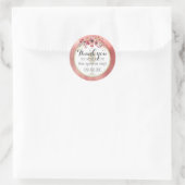 ピンクフローラブランチ&バブリーウェディングシャワー ラウンドシール (バッグ)