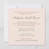 ピンクフローラブリジガートンマナーハウス 招待状 (裏面)