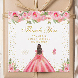 ピンクフローラブルネットヘアプリンセスSweet sixteen フェイバータグ