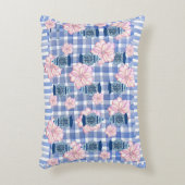 ピンクフローラブルージンジャージャースランバー アクセントクッション (正面(垂直))