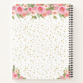 ピンクフローラブロンデヘアプリンセスゲストブック ノートブック (裏面)