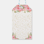 ピンクフローラブロンドヘアガールSweet sixteen ギフトタグ (裏面)