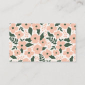 ピンクフローラブーケおむつラッフルチケット エンクロージャーカード (裏面)