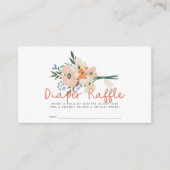 ピンクフローラブーケおむつラッフルチケット エンクロージャーカード (正面)