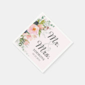 ピンクフローラブーケさんミセス・ウェディングレセプション スタンダードカクテルナプキン (角)