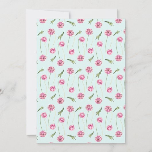 ピンクフローラブーケキンセアニェラ招待状 招待状 (裏面)