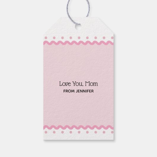 ピンクフローラブーケマザーズデイ ギフトタグ (裏面)