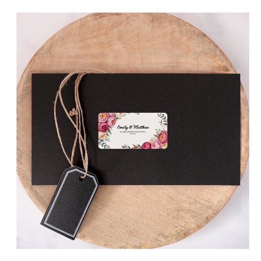 ピンクフローラブーケ住所 シール