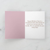 ピンクフローラブーツ母の日の娘 カード (内部)