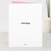 ピンクフローラプリンセスアフリカ系アメリカ人の娘 カード (裏面)