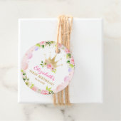 ピンクフローラプリンセスクラウン1st誕生日 フェイバータグ (インサイチュ)