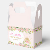 ピンクフローラプリンセスクラウン1st誕生日 フェイバーボックス (オープン)