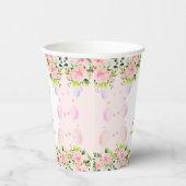 ピンクフローラプリンセスクラウン1st誕生日 紙コップ (右)