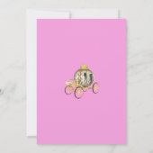 ピンクフローラプリンセスフェアリーテール1st誕生日 招待状 (裏面)